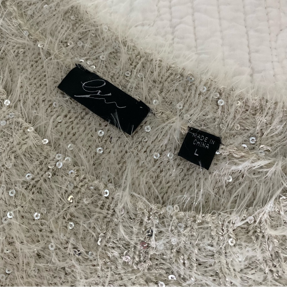 Boutique Fuzzy & Sequin Sweater - Picture 13 of 16